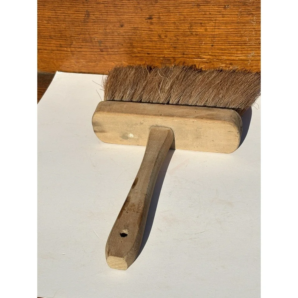 Vintage Wooden Large Wall Paper Brush Industrial Decor 11